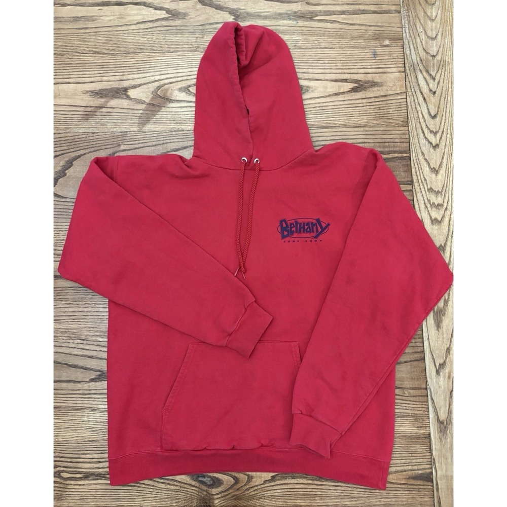 Bethany Surf Shop Delaware Hanes Ultimate Cotton Hoodie Sweatshirt Size Medium - Picture 2 of 7